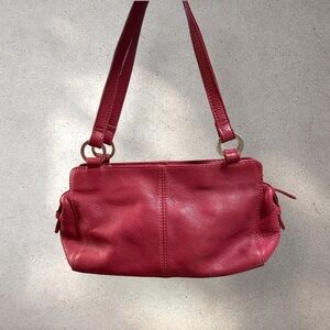 Hobo International Red Premium Leather Shoulder Bag